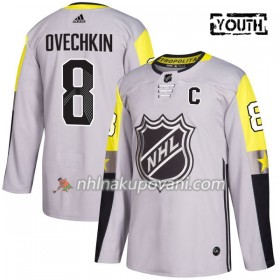 Washington Capitals Dresy Alexander Ovechkin 8 2018 NHL All-Star Metro Division Adidas Šedá Authentic - Dětské